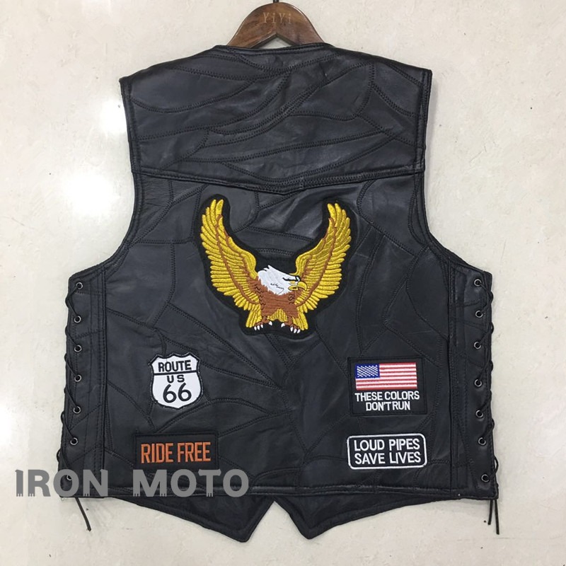 Riding Jacket Leather - НОВЫЙ Мотоциклетный жилет для мужчин: кожаный