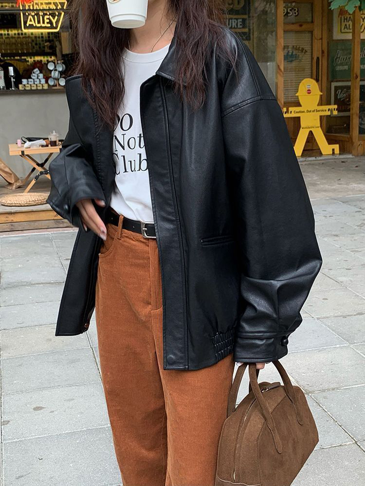 Riding Jacket Leather - Винтажная Женская куртка Jmprs из искусственной