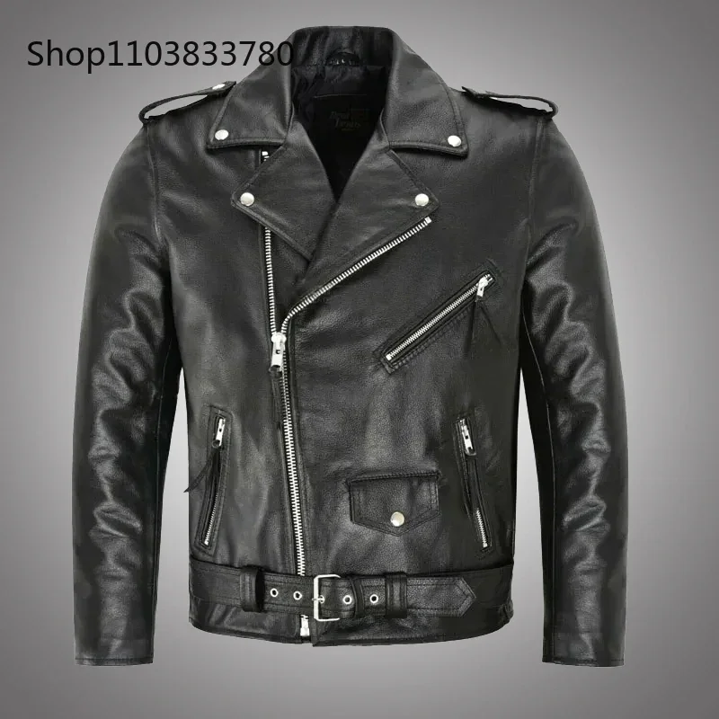 Riding Jacket Leather - Мужская куртка из искусственной кожи, мотоциклетная