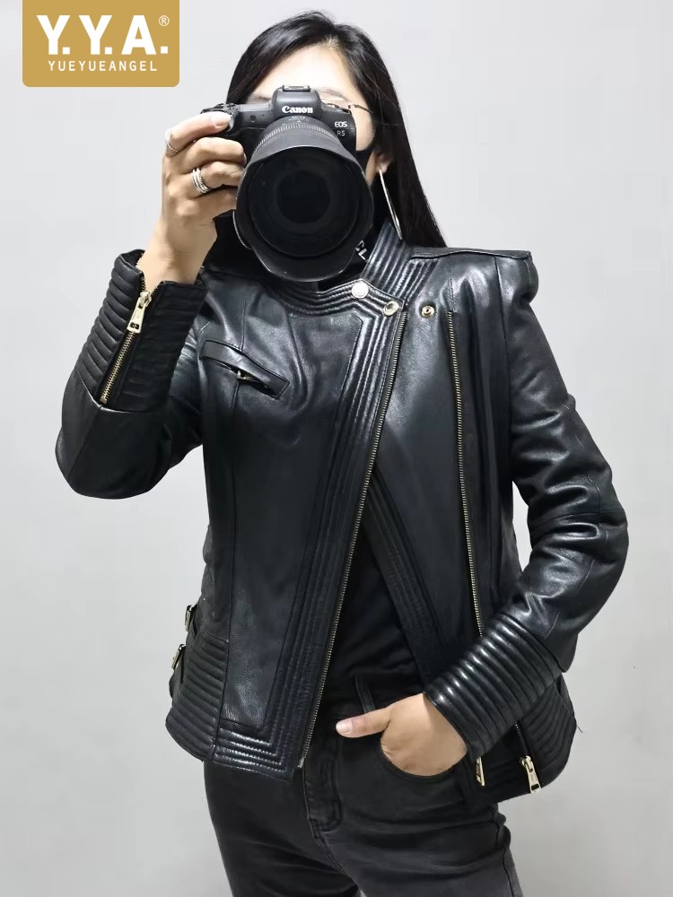 Женская облегающая куртка из н – обзор и цена Riding Jacket Leather