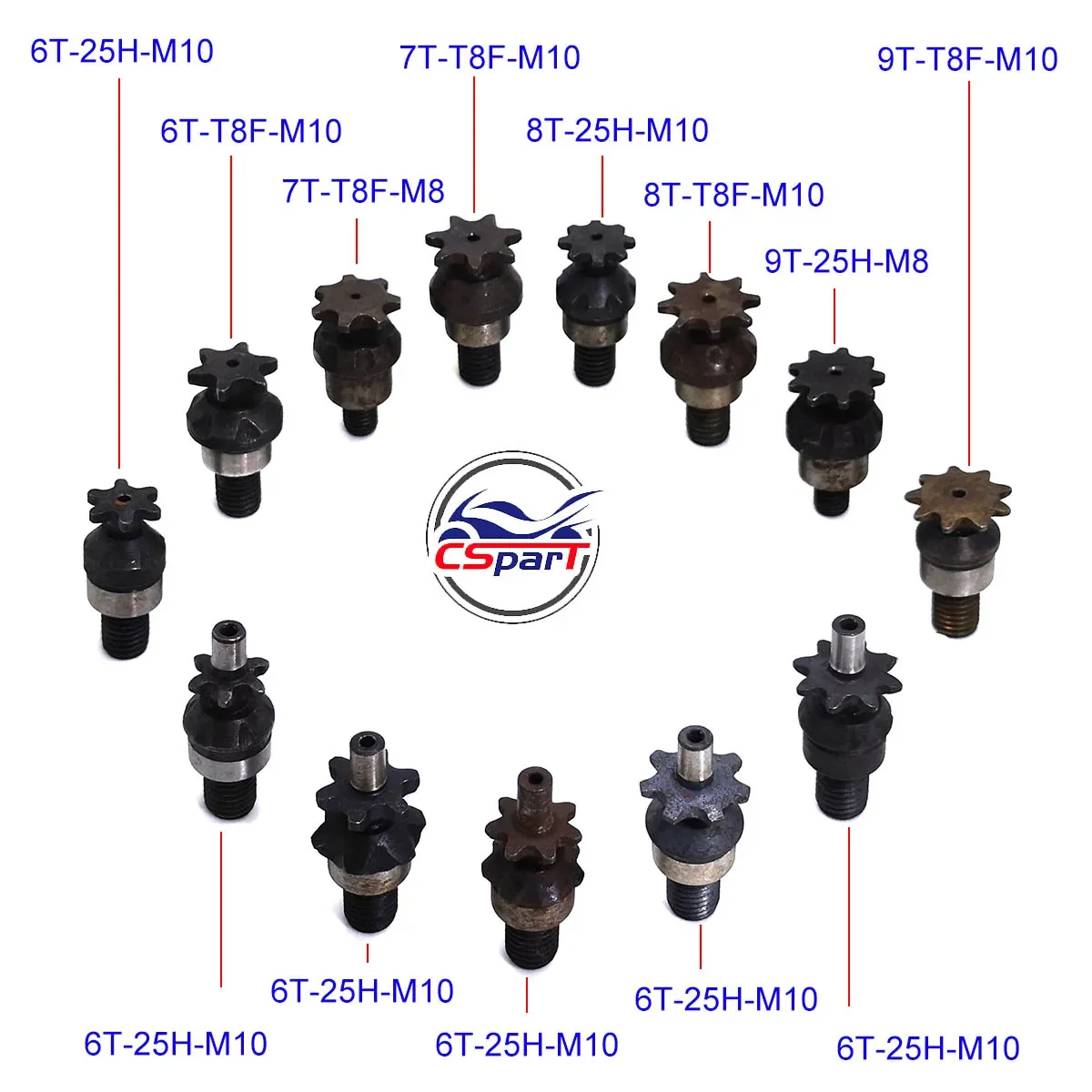 6T 7T 8T 9T 25H T8F M8 M10 Цеп – обзор и цена Motorcycle Gear Rack